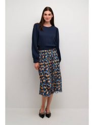 CULTURE Sukienka "Carly" w kolorze granatowo-pomarańczowym rozmiar: XXL. Niebieskie sukienki Culture, xxl, bez wzorów, z wiskozy, bez kołnierzyka, bez ramiączek, midi. Za 176.50 zł.