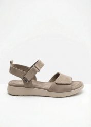 Sandały Tamaris. Brązowe sandały bonprix, bez wzorów, bez obcasa, bez zapięcia. Za 179.99 zł.