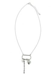 Ivy Naszyjnik z elementem ozdobnym - dł. 42 cm rozmiar: onesize. Szare naszyjniki ivy, z materiału, z kryształem, z mosiądzu. Za 86.99 zł.