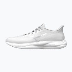 Buty do biegania Mizuno Revolt 4 white/galaxy. Szare buty do biegania Mizuno, bez wzorów, bez zapięcia, do biegania. Za 349.99 zł.