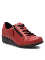 Go Soft Półbuty WI16-JANE ZULA-01 Czerwony. Czerwone półbuty wsuwane GO SOFT, bez wzorów, ze skóry, bez obcasa, na płaskiej podeszwie. Za 219.99 zł.