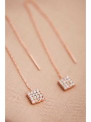 Miu Silver Pozłacane kolczyki z cyrkoniami rozmiar: onesize. Różowe kolczyki Miu Silver, z cyrkonią, pozłacane. Za 56.99 zł.