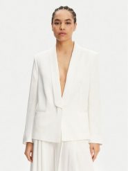 BOSS Marynarka Janka3 50537473 Biały Regular Fit. Białe marynarki i żakiety Boss, bez wzorów, z acetatu, bez ramiączek. Za 1,299.00 zł.