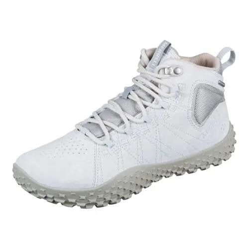 Buty trekkingowe damskie Merrell Wrapt. Białe buty trekkingowe Merrell, bez wzorów, z materiału, bez zapięcia, trekkingowe. Za 781.00 zł.