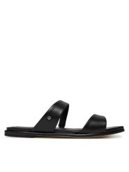 MICHAEL Michael Kors Klapki Jaida 40S5JDFS1L Czarny. Czarne klapki MICHAEL Michael Kors, bez wzorów, ze skóry, bez obcasa, bez zapięcia. Za 279.99 zł.