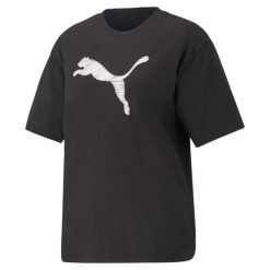 Koszulka Sportowa Damska Puma Her. Czarne t-shirty sportowe Puma, xs, bez wzorów, bez ramiączek, na jogę i pilates. Za 84.99 zł.