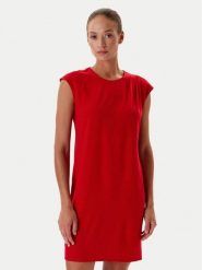 Tatuum Sukienka codzienna Zimona T2508.205 Czerwony Relaxed Fit. Czerwone sukienki Tatuum, na co dzień, bez wzorów, z syntetyku, bez kołnierzyka, bez ramiączek, proste. Za 319.99 zł.