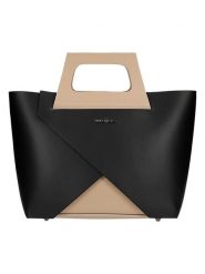 Wojas Skórzana torebka w kolorze czarno-beżowym - 40 x 24 x 12 cm rozmiar: onesize. Brązowe torebki klasyczne Wojas, bez wzorów, z materiału, przez ramię, bez dodatków. Za 403.45 zł.