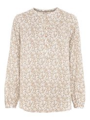 Camel Active Bluzka w kolorze beżowo-białym rozmiar: L. Brązowe bluzki Camel Active, l, bez wzorów, z bawełny, bez kołnierzyka, bez ramiączek. Za 123.25 zł.