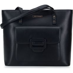 Torebka shopperka z ekoskóry z klamerką. Brązowe shopper bag Wittchen, bez wzorów, ze skóry ekologicznej, eleganckie, duże, bez dodatków. W wyprzedaży za 199.90 zł.