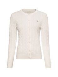 Gant Kardigan Kobiety Bawełna biały, XS. Białe swetry Gant, xs, bez wzorów, z bawełny, eleganckie, bez ramiączek. Za 749.95 zł.