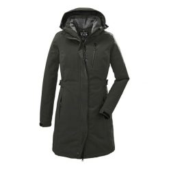 Parka dla kobiet Killtec Kow 165. Szare płaszcze Killtec, m, bez wzorów, z materiału, z kapturem. Za 660.00 zł.