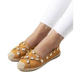 Brązowe espadryle Chanou. Brązowe espadryle bez wzorów, ze skóry ekologicznej, bez obcasa. Za 71.87 zł.