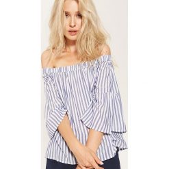 Bluzka off shoulder - Biały. Bluzki House. W wyprzedaży za 19.99 zł.