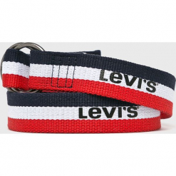 Levi's - Pasek. Brązowe paski Levi's, w paski, z materiału. Za 79.90 zł.