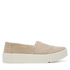 Półbuty Toms. Brązowe półbuty wsuwane TOMS, bez wzorów, bez obcasa, na płaskiej podeszwie. Za 219.99 zł.