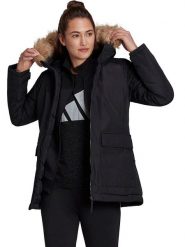Adidas Parka "Utilitas HO" w kolorze czarnym rozmiar: S. Czarne płaszcze adidas, s, bez wzorów, bez kaptura. Za 321.39 zł.
