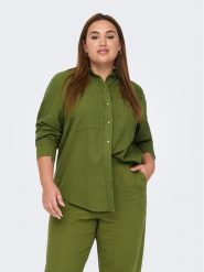 ONLY Carmakoma Spodnie materiałowe 15280234 Zielony Regular Fit. Zielone spodnie materiałowe Only Carmakoma, bez wzorów, z materiału. Za 109.99 zł.