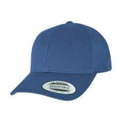 Klasyczna Czapka Snapback Z Zakrzywionym Daszkiem. Niebieskie czapki z daszkiem FLEXFIT, bez wzorów, klasyczne. Za 67.99 zł.