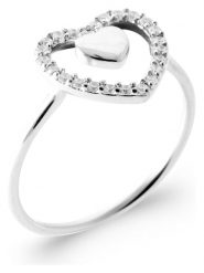 L'Atélier Précieux Srebrny pierścionek z cyrkoniami rozmiar: 58. Szare pierścionki l'Atelier precieux, z cyrkonią, srebrne. Za 126.99 zł.