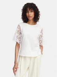 Marella T-Shirt Ceppo 2615971062 Biały Regular Fit. Białe t-shirty Marella, s, bez wzorów, z bawełny, bez kołnierzyka, bez ramiączek. Za 329.99 zł.