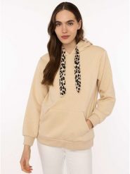 Zwillingsherz Bluza "Strong Soul" w kolorze beżowym rozmiar: S/M. Brązowe bluzy Zwillingsherz, m, bez wzorów, bez ramiączek, z kapturem. Za 210.32 zł.