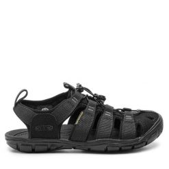 Sandały Keen. Czarne sandały Keen, bez wzorów, sportowe, bez obcasa, bez zapięcia. Za 519.99 zł.