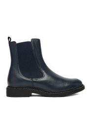 Lasocki Sztyblety CEO-RST-56007-10 Granatowy. Niebieskie botki Lasocki, bez wzorów, ze skóry, bez obcasa, na płaskiej podeszwie, bez zapięcia. Za 169.99 zł.