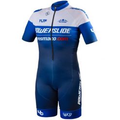 Kombinezon Powerslide Racing Team. Niebieskie kombinezony POWERSLIDE, l, bez wzorów, sportowe, bez kołnierzyka, bez ramiączek. Za 502.00 zł.