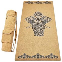 Zestaw mata do jogi z gumy i korka 5 mm + torba z korka - Eléphants. Brązowe torby sportowe ACHAMANA, bez wzorów, z bawełny, na ramię, duże. Za 550.00 zł.
