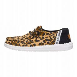 HeyDude Damskie Mokasyny Wendy Wildcat. Brązowe mokasyny Hey dude, bez wzorów, z materiału. Za 259.00 zł.
