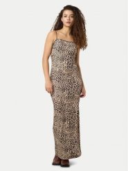 Noisy May Sukienka letnia Avery 27034320 Brązowy Slim Fit. Brązowe sukienki Noisy May, xl, bez wzorów, z syntetyku, bez kołnierzyka, bez ramiączek. Za 119.99 zł.