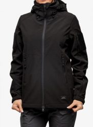 Kurtka softshell damska Helikon-Tex Gunfighter Woman's Jacket. Czarne kurtki przejściowe sportowe HELIKON-TEX, s, bez wzorów, z materiału, bez kaptura, trekkingowe. Za 439.99 zł.