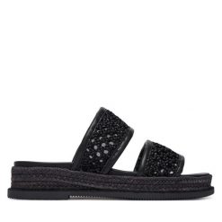Espadryle DKNY. Czarne espadryle DKNY, bez wzorów, bez obcasa. Za 579.99 zł.