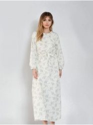 Monki Sukienka w kolorze biało-czarnym rozmiar: S. Białe sukienki Monki, s, bez wzorów, z bawełny, bez kołnierzyka, bez ramiączek, maxi. Za 60.99 zł.