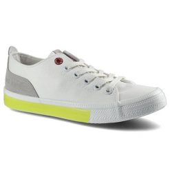 Białe Trampki Cross Jeans Damskie Wygodne Obuwie. Białe trampki Cross Jeans, z aplikacjami, z jeansu, biznesowe, bez zapięcia. Za 89.99 zł.