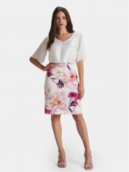 Swing Sukienka koktajlowa 5AG16100 Kolorowy Slim Fit. Sukienki Swing, bez wzorów, z syntetyku, wizytowe, bez kołnierzyka, bez ramiączek. Za 319.99 zł.