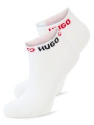 HUGO Skarpety w 2-paku Kobiety biały jednolity, 35-38. Białe skarpetki Hugo, bez wzorów, z materiału. Za 59.95 zł.
