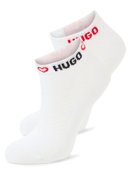 HUGO Skarpety w 2-paku Kobiety biały jednolity, 35-38. Białe skarpetki Hugo, bez wzorów, z materiału. Za 59.95 zł.