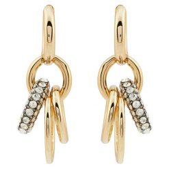 Kolczyki Tory Burch. Żółte kolczyki Tory Burch, złote. Za 1,049.00 zł.