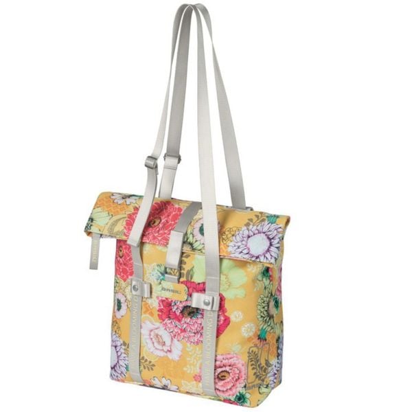 Torba na zakupy Bloom Field. Żółte shopper bag BASIL, bez wzorów, z poliesteru, na ramię, z nadrukiem. Za 239.00 zł.