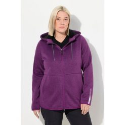 Damskie Sweter na polarze pluszowy polar dwukierunkowy suwak odblaski. Fioletowe bluzy z polaru Ulla Popken, na zimę, plus size, bez wzorów, z materiału, narciarskie. W wyprzedaży za 279.99 zł.