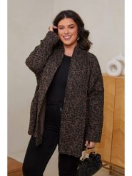 Curvy Lady Kurtka przejściowa w kolorze ciemnobrązowo-czarnym rozmiar: 40/42. Brązowe kurtki Curvy Lady, bez wzorów, z bawełny, klasyczne, bez kaptura. Za 198.70 zł.