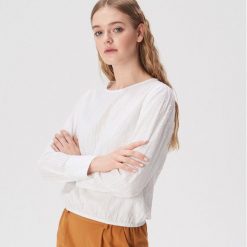 Bawełniana bluzka z mankietami - Biały. Bluzki marki Sinsay. W wyprzedaży za 39.99 zł.