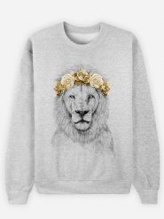 WOOOP Bluza "Festival lion autumn" w kolorze szarym rozmiar: L. Szare bluzy Wooop, l, bez wzorów, bez ramiączek, bez kaptura. Za 97.05 zł.