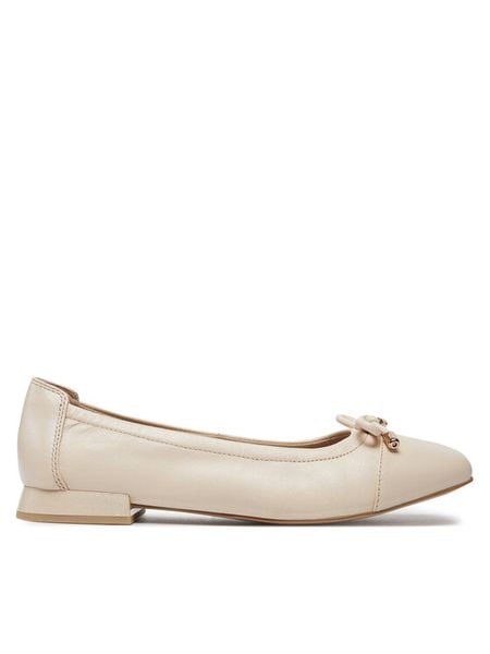 Caprice Baleriny 9-22104-42 Beżowy. Brązowe baleriny Caprice, bez wzorów, ze skóry, bez obcasa, bez zapięcia. Za 166.99 zł.