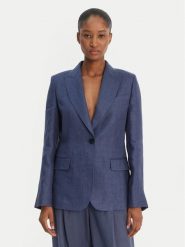 Weekend Max Mara Marynarka Nalut 2615041072 Granatowy Regular Fit. Niebieskie marynarki i żakiety Weekend Max Mara, bez wzorów, ze lnu, bez ramiączek. Za 1,789.00 zł.