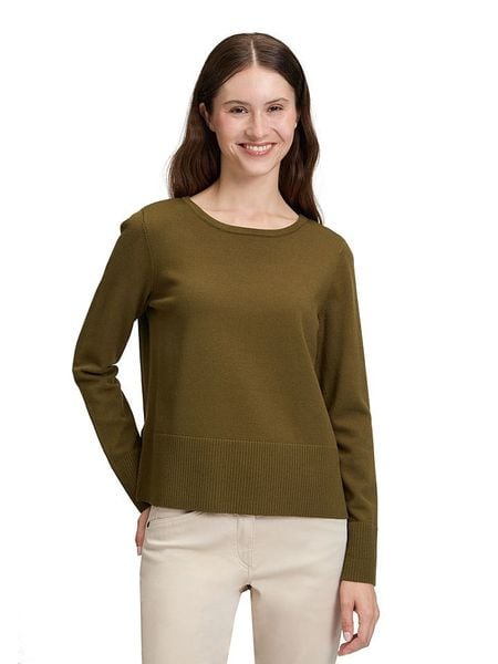 Betty Barclay Sweter w kolorze oliwkowym rozmiar: 40. Brązowe swetry Betty Barclay, bez wzorów, bez ramiączek. Za 127.05 zł.