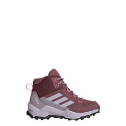 Buty Terrex Ax4r Mid Hiking. Brązowe buty trekkingowe adidas, z materiału, bez zapięcia. Za 275.55 zł.