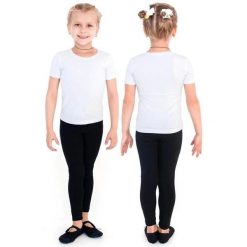Legginsy do gimnastyki artystycznej bawełniane INDIGO. Czarne legginsy INDIGO SPORTS, bez wzorów, z bawełny, eleganckie. Za 83.00 zł.